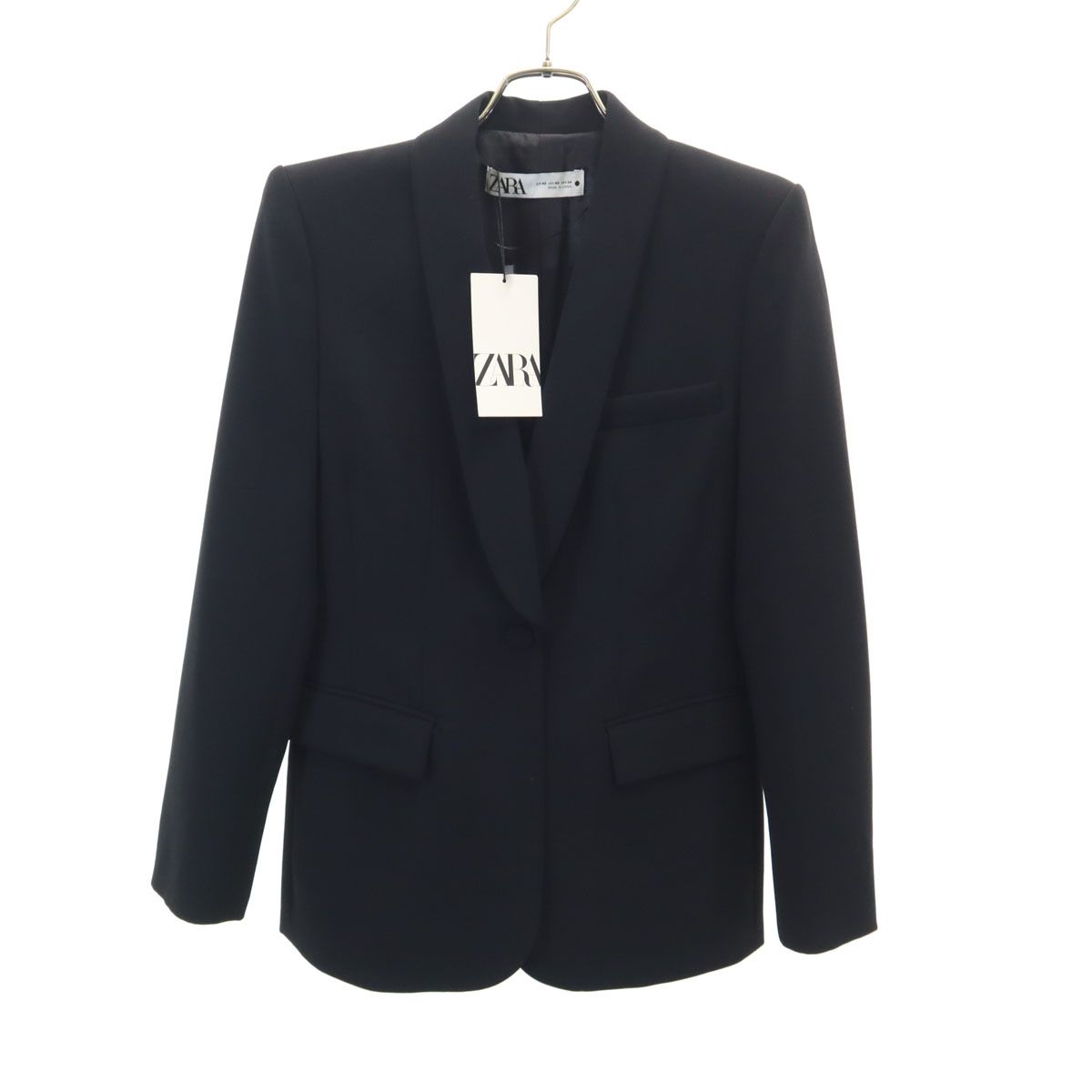 未使用 ZARA ザラ タキシード ジャケット XS ブラック レディース 古着 