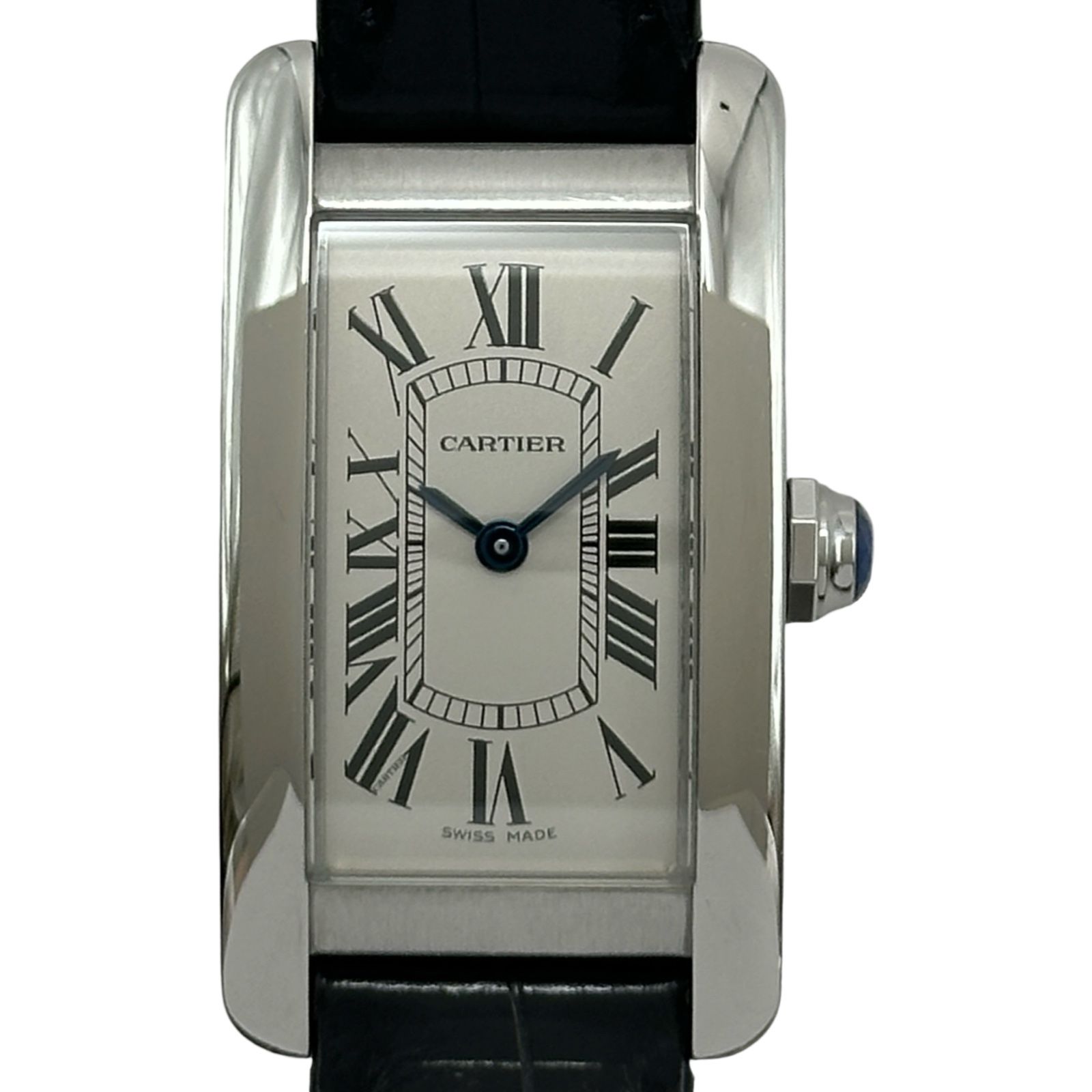 カルティエ Cartier タンク アメリカン SM WATA0043 シルバー ステンレススチール クオーツ レディース 腕時計