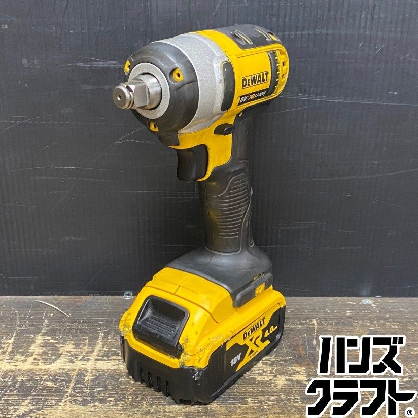 ●【送料無料】【中古品】DEWALT デウォルト DCF880H インパクトレンチ バッテリー(18V/4.0Ah)×1個付 ※バッテリー破損アリ 【ハンズクラフト久留米上津BP店】