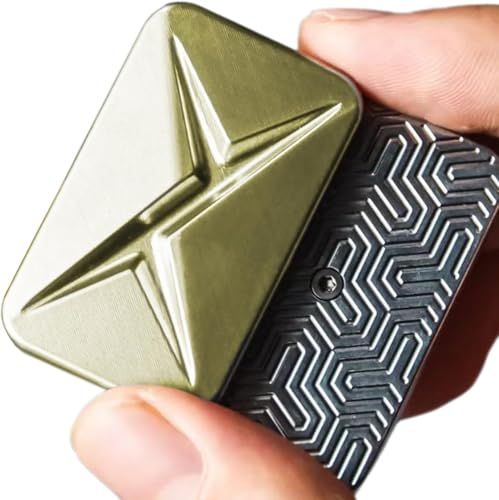フィジェットトイ メタル マグネット式 プッシュカード【2026 新登場UP】 ハンドスピナー EDC ストレス解消 暇つぶし ガジェット デスク / ポケット携帯用 贈り物 クリスマス 誕生日 新年 (ゴールド)送料無料 4366dab1