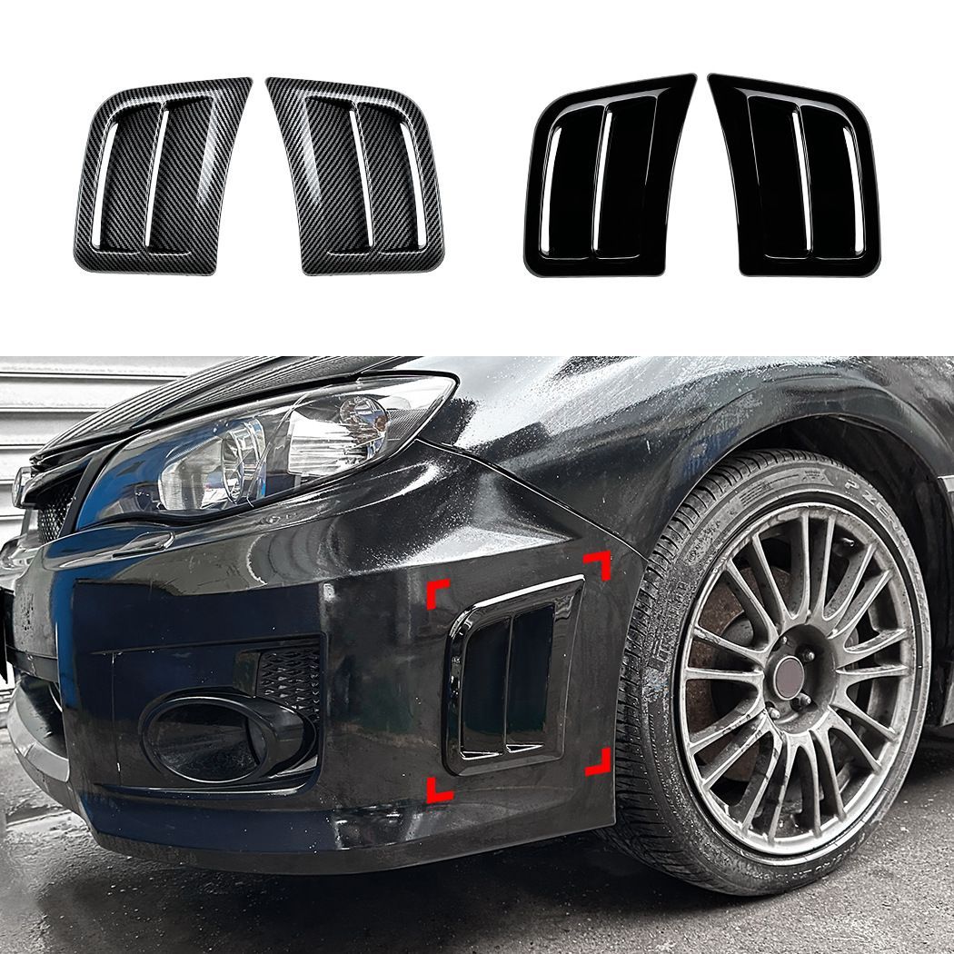 【送料無料】スバル インプレッサ WRX STI (Subaru Impreza WRX STI) 2008-2014 フロントバンパーエアアウトレット サイドエアロ デカール ドレスアップ カスタム スポーティ 簡単貼付