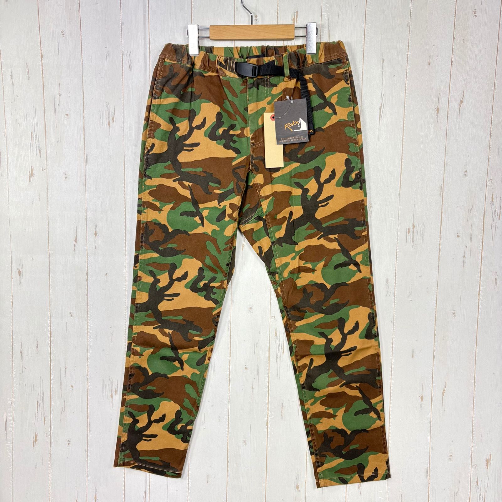️Men's M カーキグリーン系 Rokx ( ロックス ) カモフラージュ ストリート パンツ Camouflage Street Pant RXMF201103 WOODLAND z00056128 WOODLAND コットン ロングパンツ