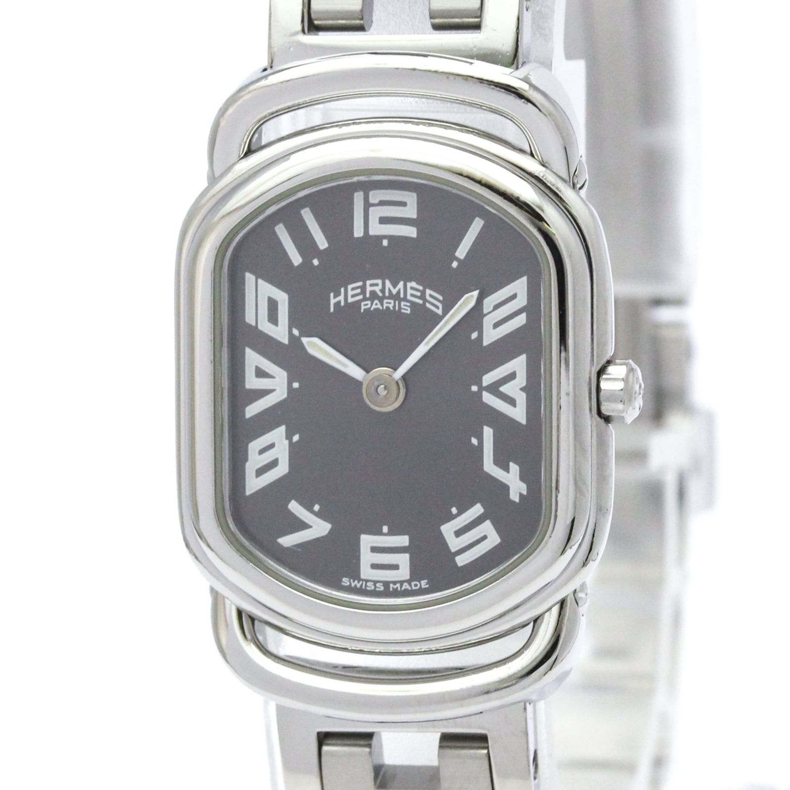 エルメス (HERMES) ラリー ステンレススチール クォーツ レディース 時計 RA1.210 (外装仕上げ済み)