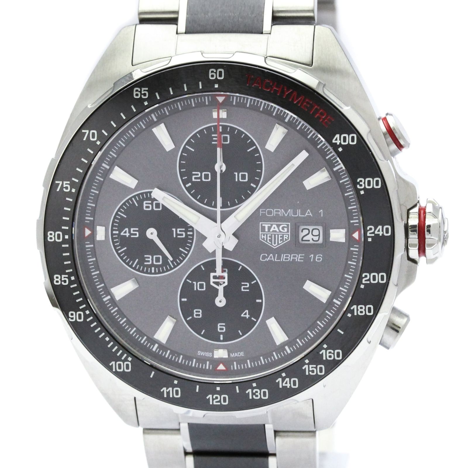 タグホイヤー (TAG HEUER) フォーミュラ1 キャリバー 16 クロノグラフ セラミック ステンレススチール 自動巻き メンズ 時計 CAZ2012 (外装仕上げ済み)