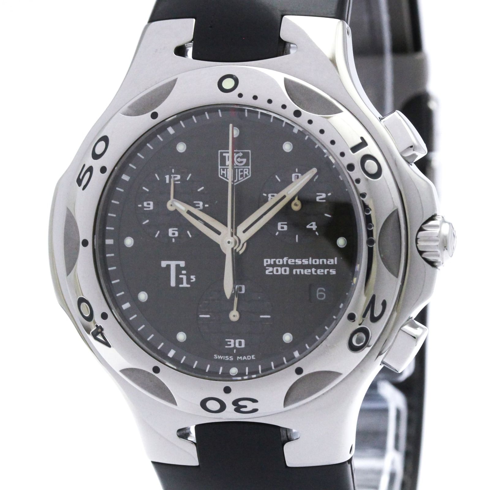 タグホイヤー (TAG HEUER) キリウム クロノグラフ Ti5 チタン ラバー 