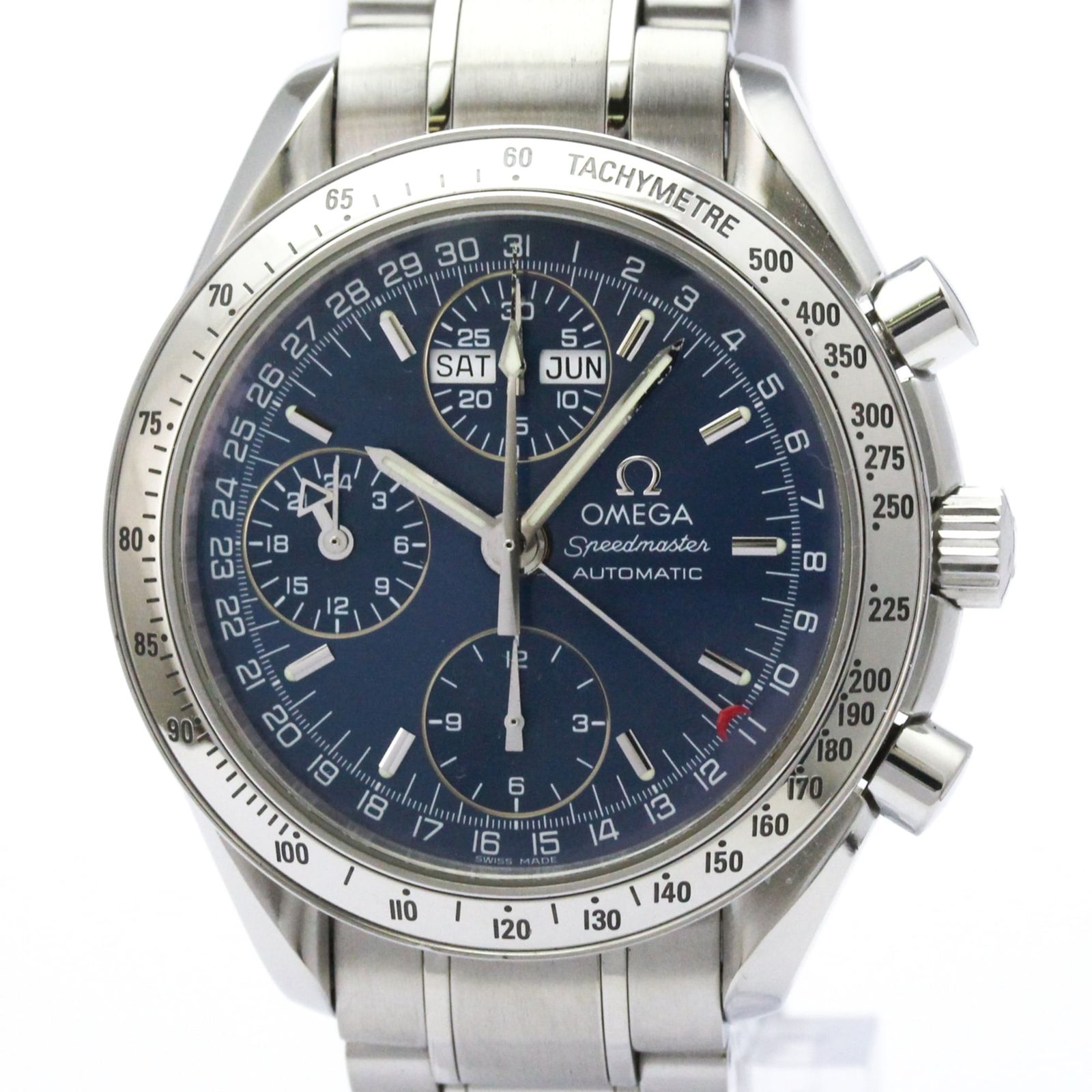 オメガ (OMEGA) スピードマスター トリプルカレンダー ステンレススチール 自動巻き メンズ 時計 3523.80 (外装仕上げ済み)
