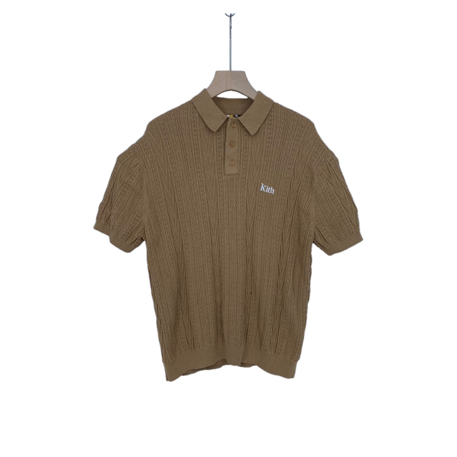 KITH 半袖ポロニット メンズ L ベージュ系【中古】 - メルカリ