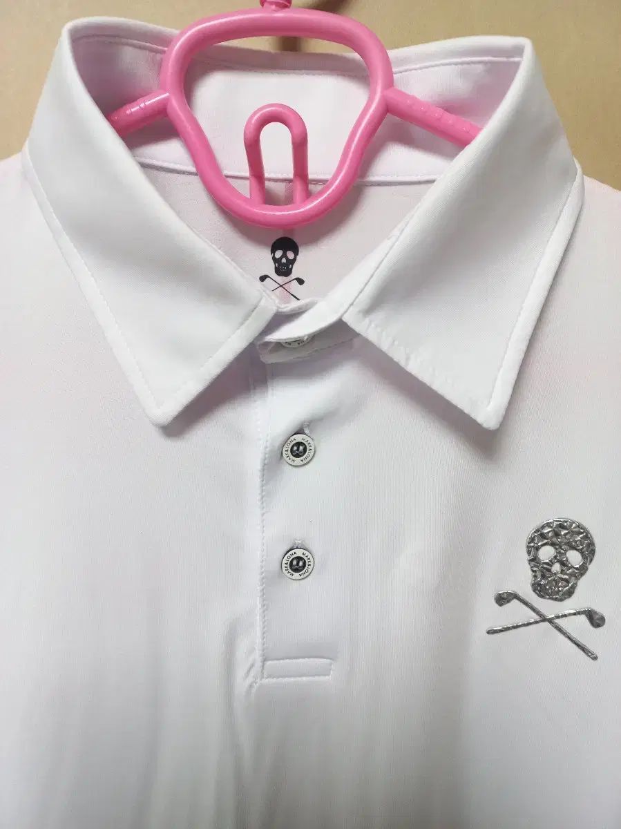 MARK & LONA マークアンドロナ ゴルフウェア 白 長袖 カラーTシャツ M