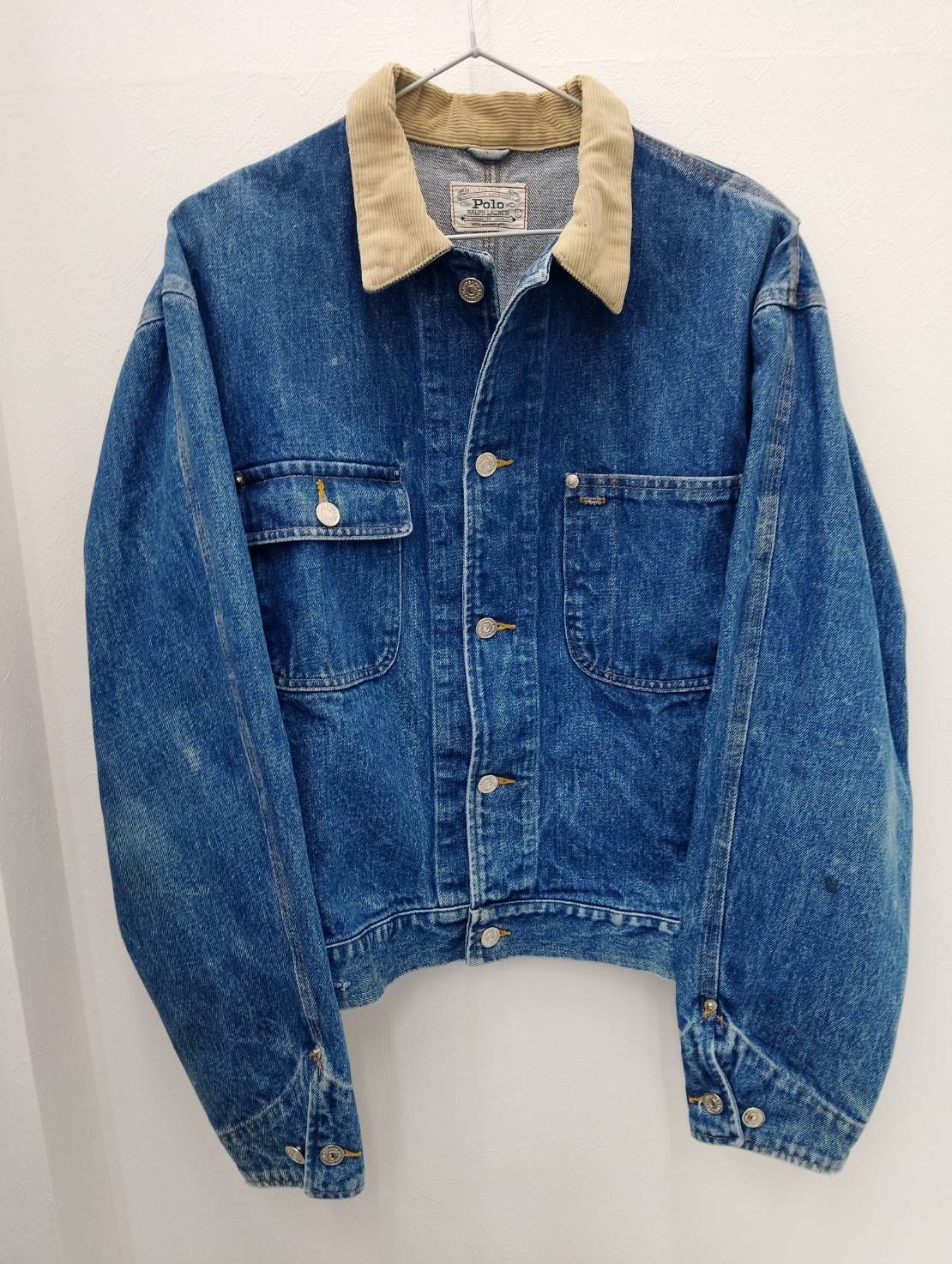 80ｓ　ヴィンテージ 白タグ　ラルフローレン　USA製　デニムジャケット　L