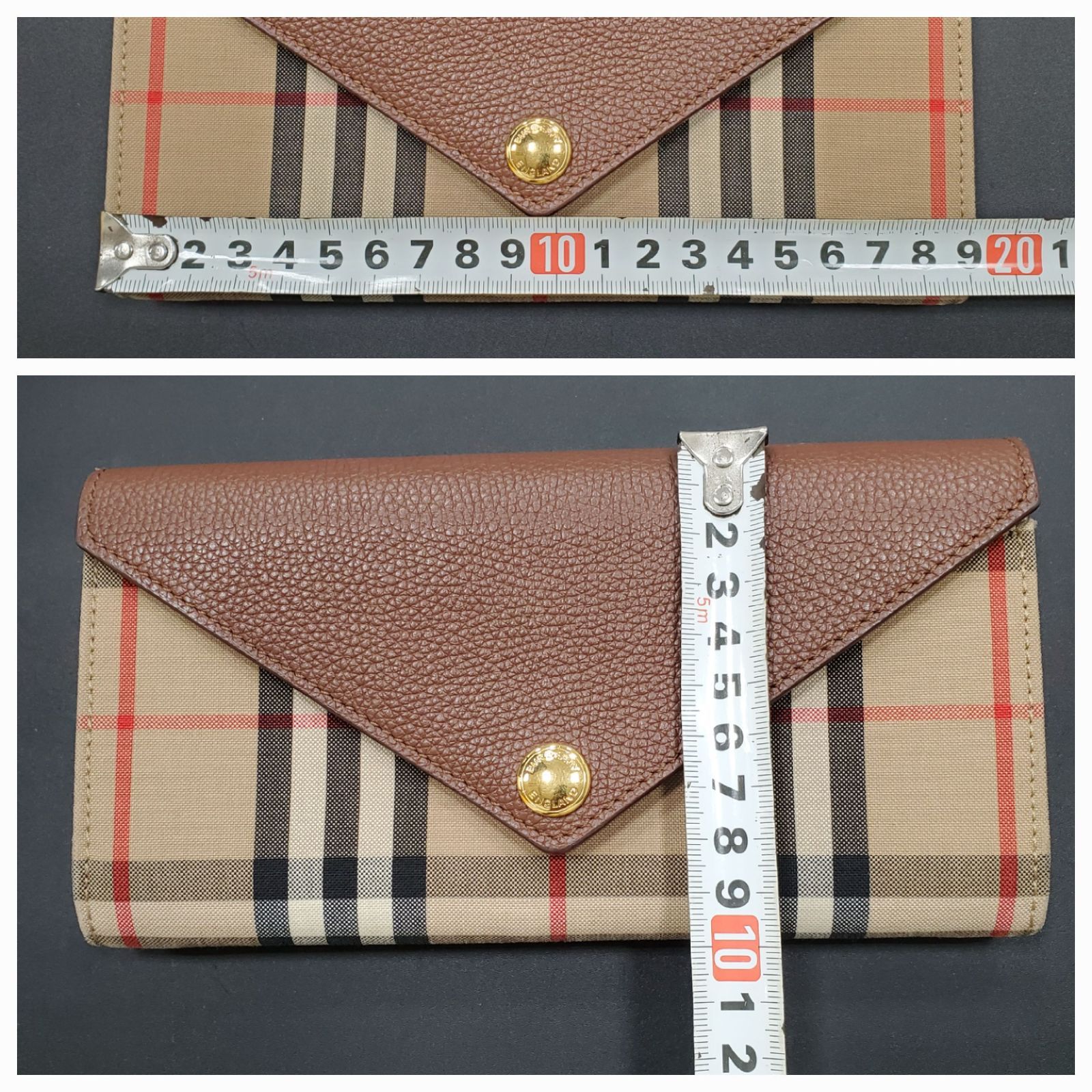 MK558【ER263】BURBERRY バーバリー レザー 長財布 ノバチェック
