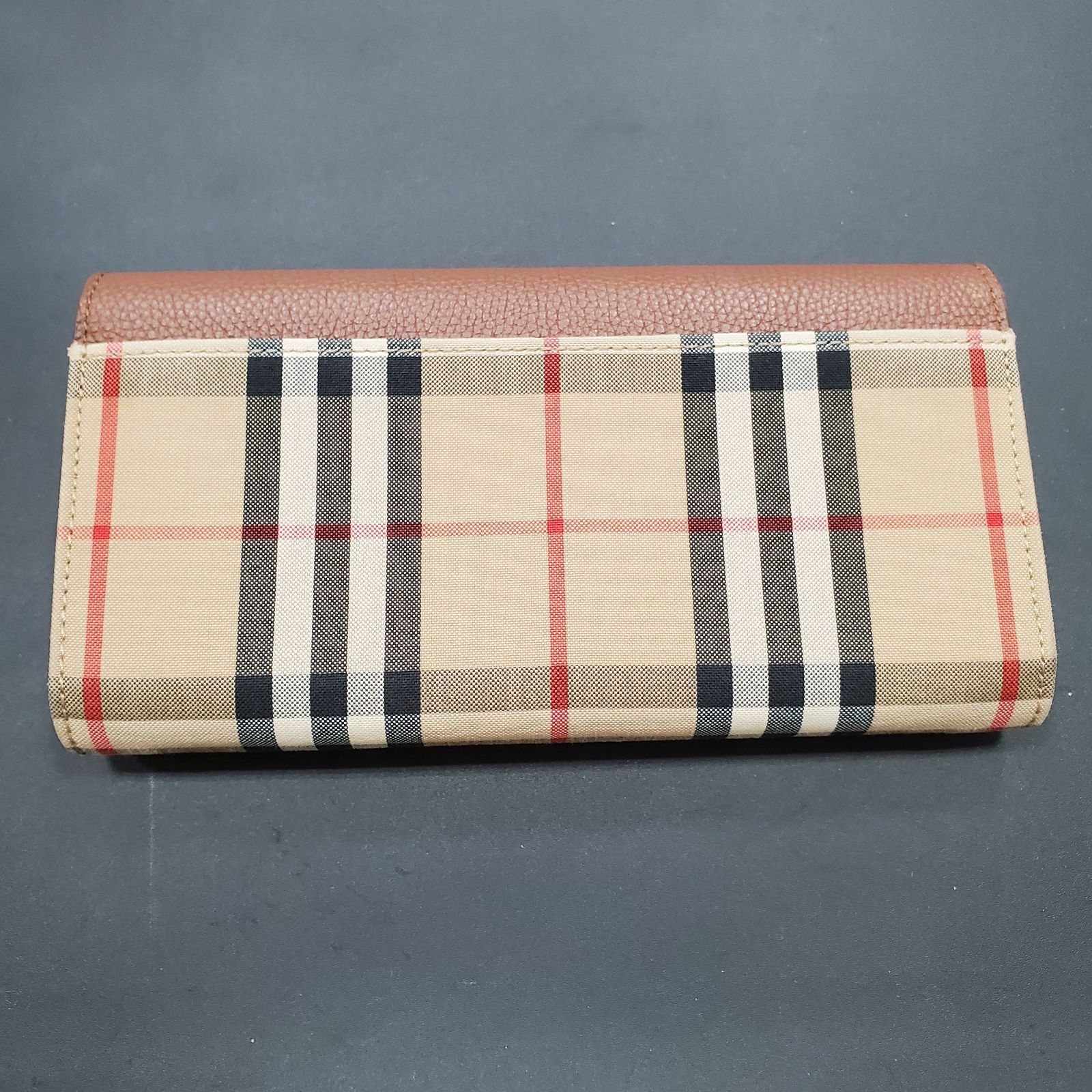 MK558【ER263】BURBERRY バーバリー レザー 長財布 ノバチェック