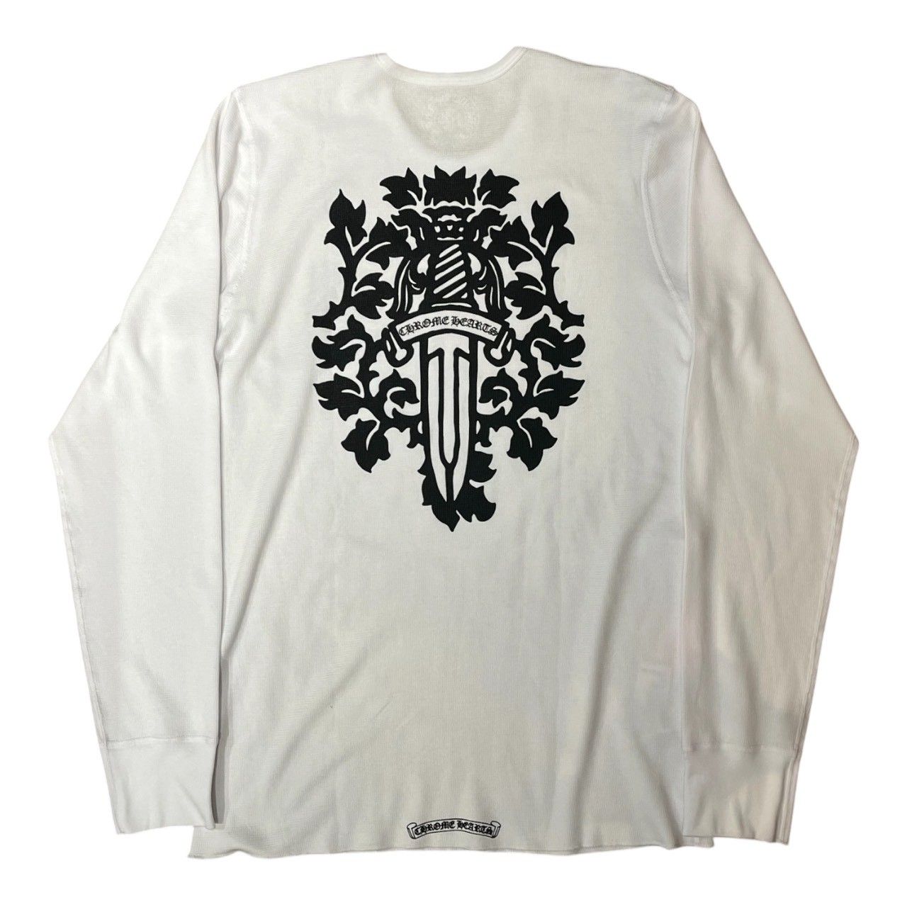 Chrome Hearts VINE DAGGER Back Print Thermal L/S T-Shirt White L クロムハーツ ヴァインダガー バックプリント サーマル ロングスリーブ Tシャツ ホワイト L