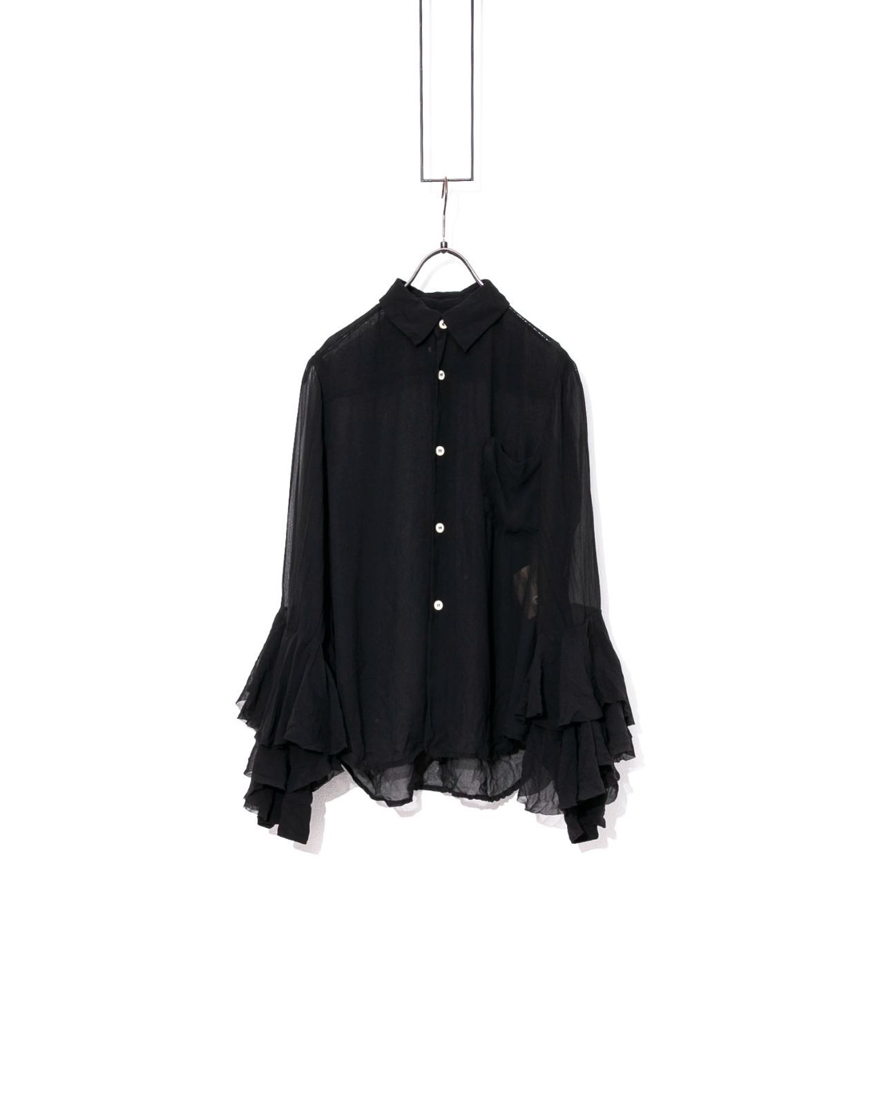 COMME des GARCONS COMME des GARCONS　コムデギャルソン・コムデギャルソン　シアー袖フリルブラウスRK-B003