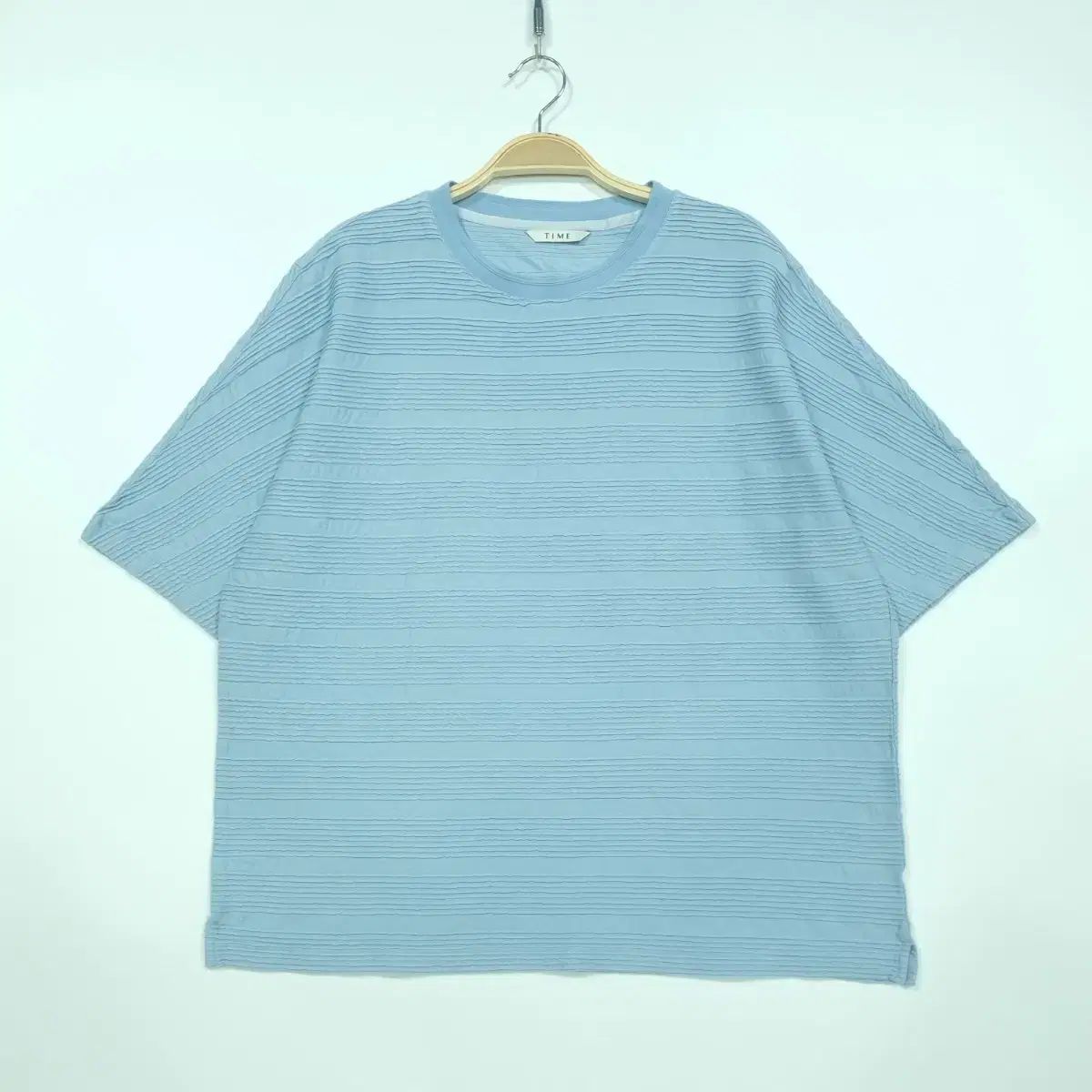 TIME タイムオム 22ss プリーツ クロップドフィット 半袖 Tシャツ