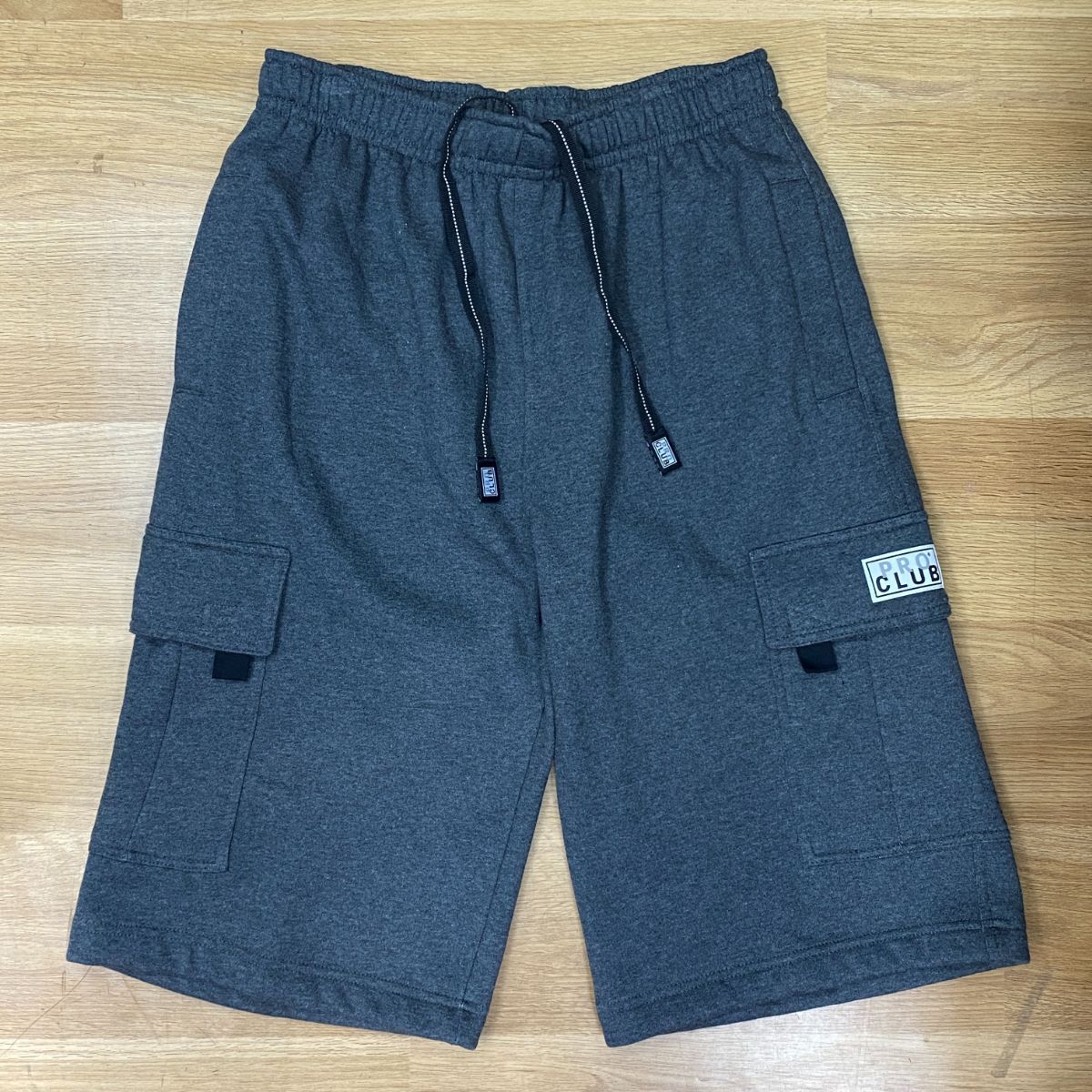 LA発 PROCLUB USA プロクラブ Heavyweight Fleece Shorts フリースカーゴ ショートパンツ チャコール (SJNS28)