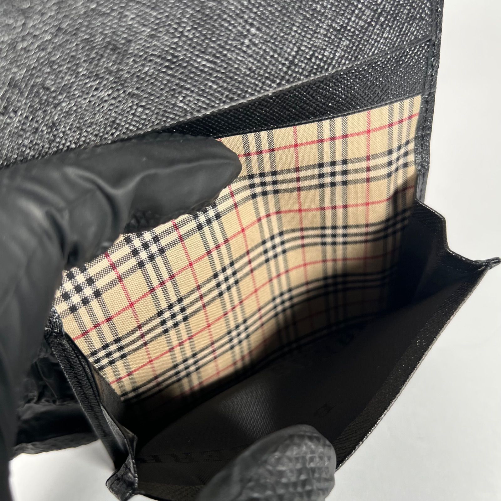 K-23 未使用・保管品 BURBERRY バーバリー 名刺入れ カードケース パス