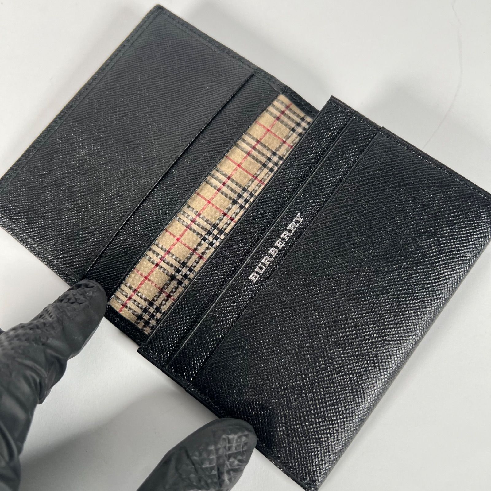 K-23 未使用・保管品 BURBERRY バーバリー 名刺入れ カードケース パス