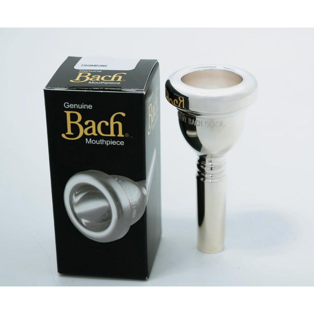 Bach トロンボーンマウスピース 5GOL 小田桐寛之氏監修モデル 銀メッキ仕上げ 太管 TROMBONE MOUTHPIECE