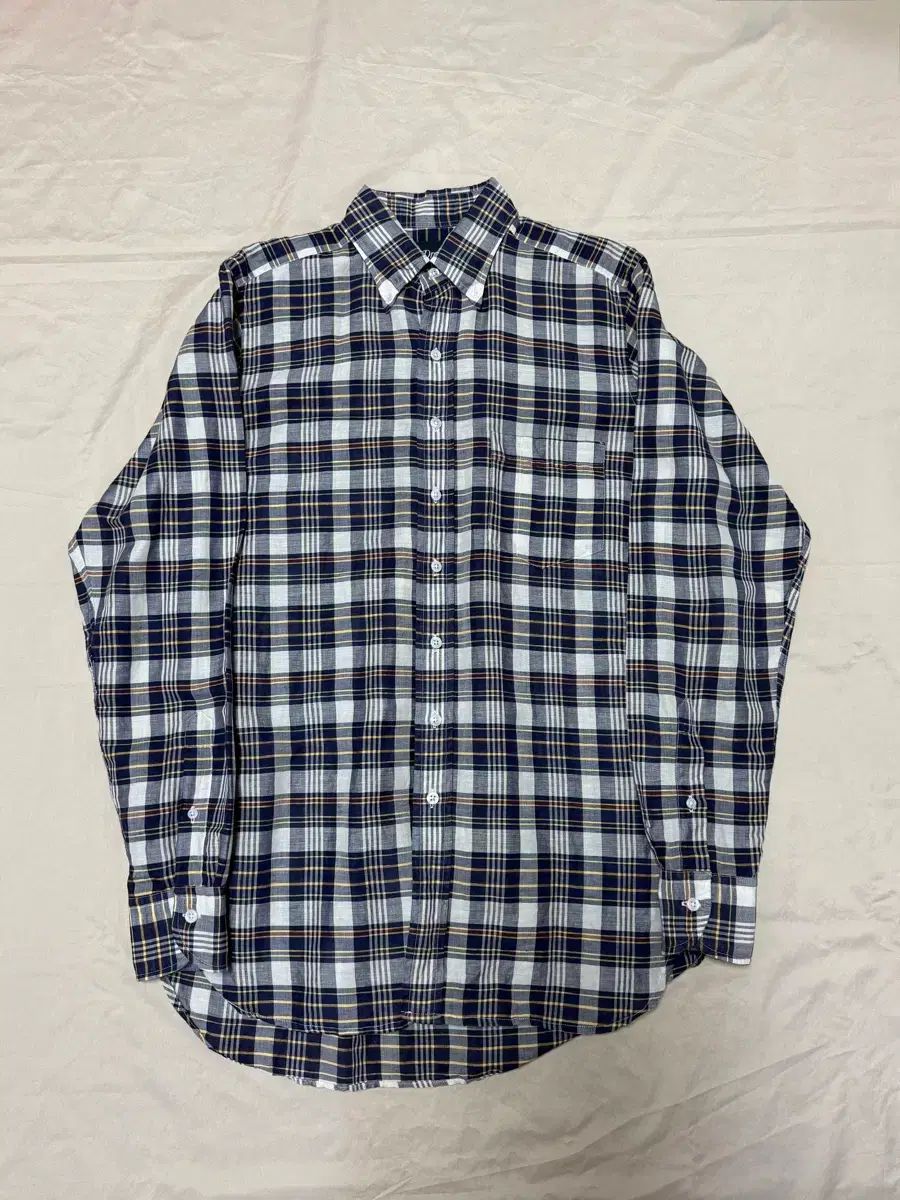 ドレイクス CHECK リネン シャツ