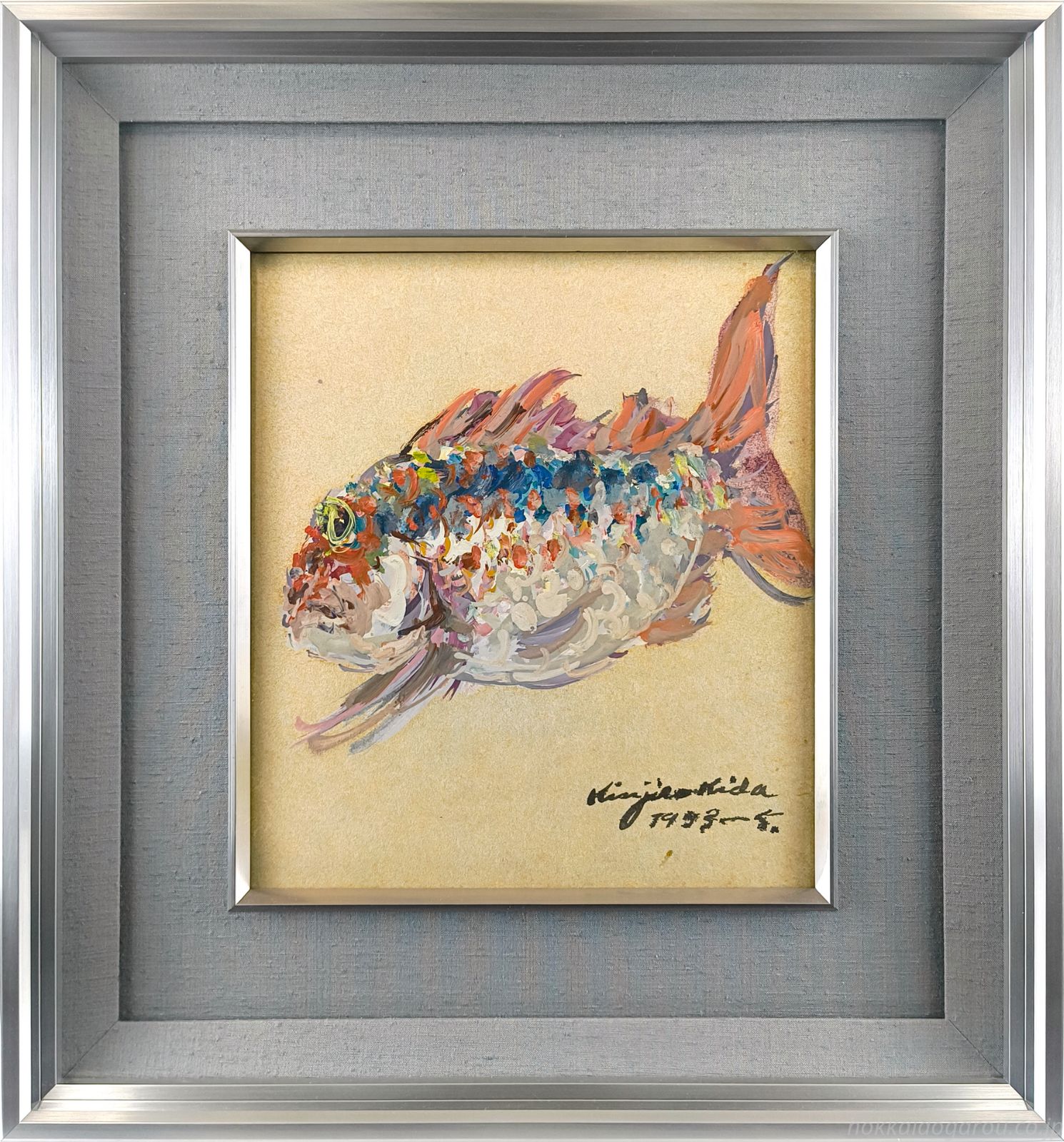 木田金次郎 「鯛」 油絵・油彩画 絵画