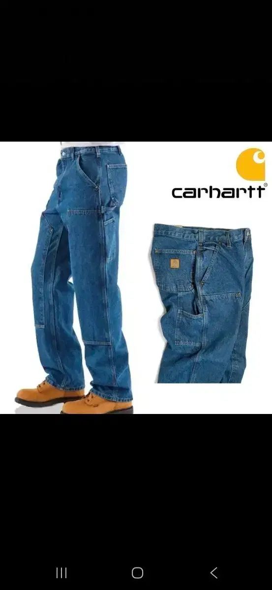Carhartt カーハート カーペンター ダブルニー ウォッシュド デニム B73 32x30 ほぼ新品