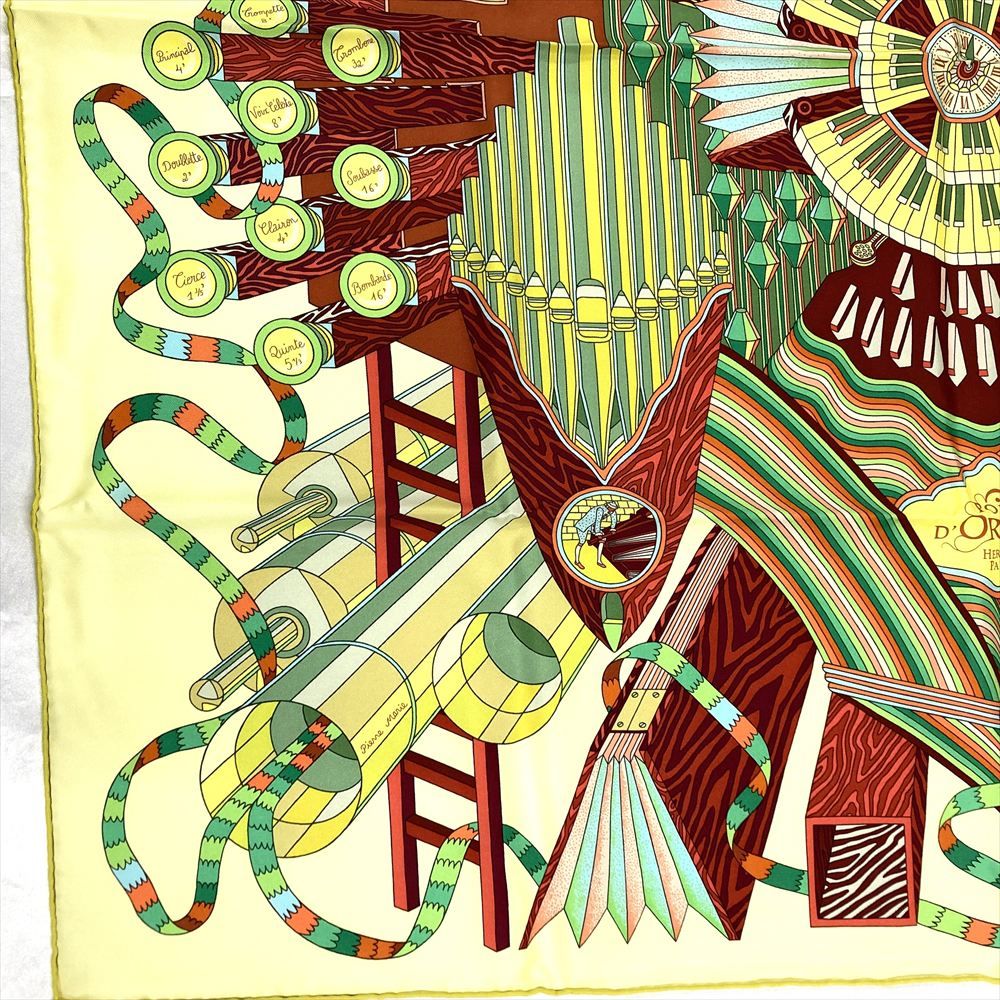 エルメス シルク カレ90 Point D ORGUE フェルマータ スカーフ エルメス HERMES カレ90 POINT D'ORGUE フェルマータ スカーフ シルク