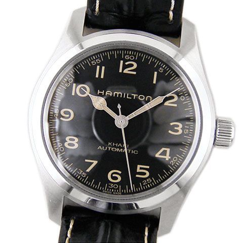 【中古A】ハミルトン　HAMILTON　メンズ腕時計　カーキ　フィールド　マーフ　オート　H70605731　自動巻　革ベルト　42mm　インターステラー