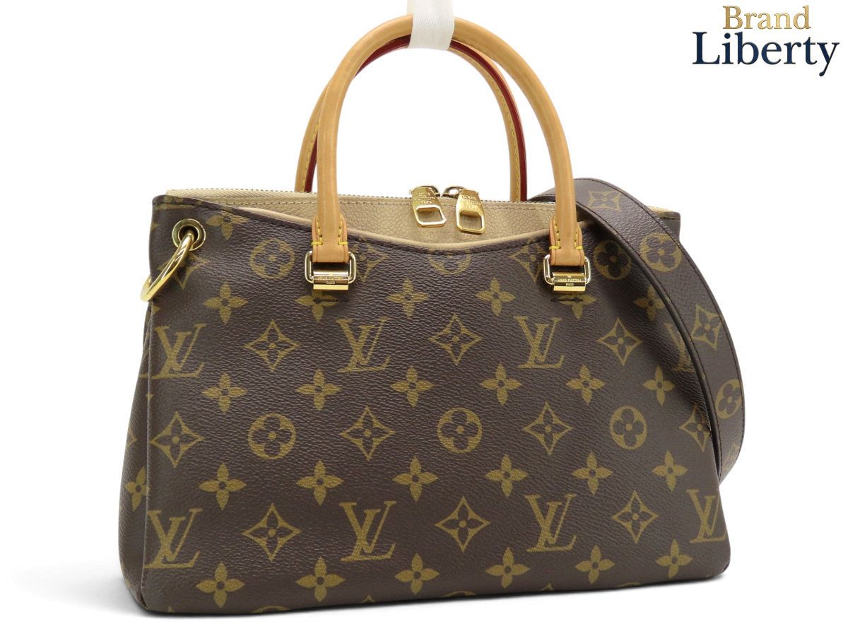【レア美品】ルイヴィトン LOUIS VUITTON モノグラム パラス BB 2WAY ハンドバッグ ショルダーバッグ デュンヌ ベージュ PVC レザー M50197