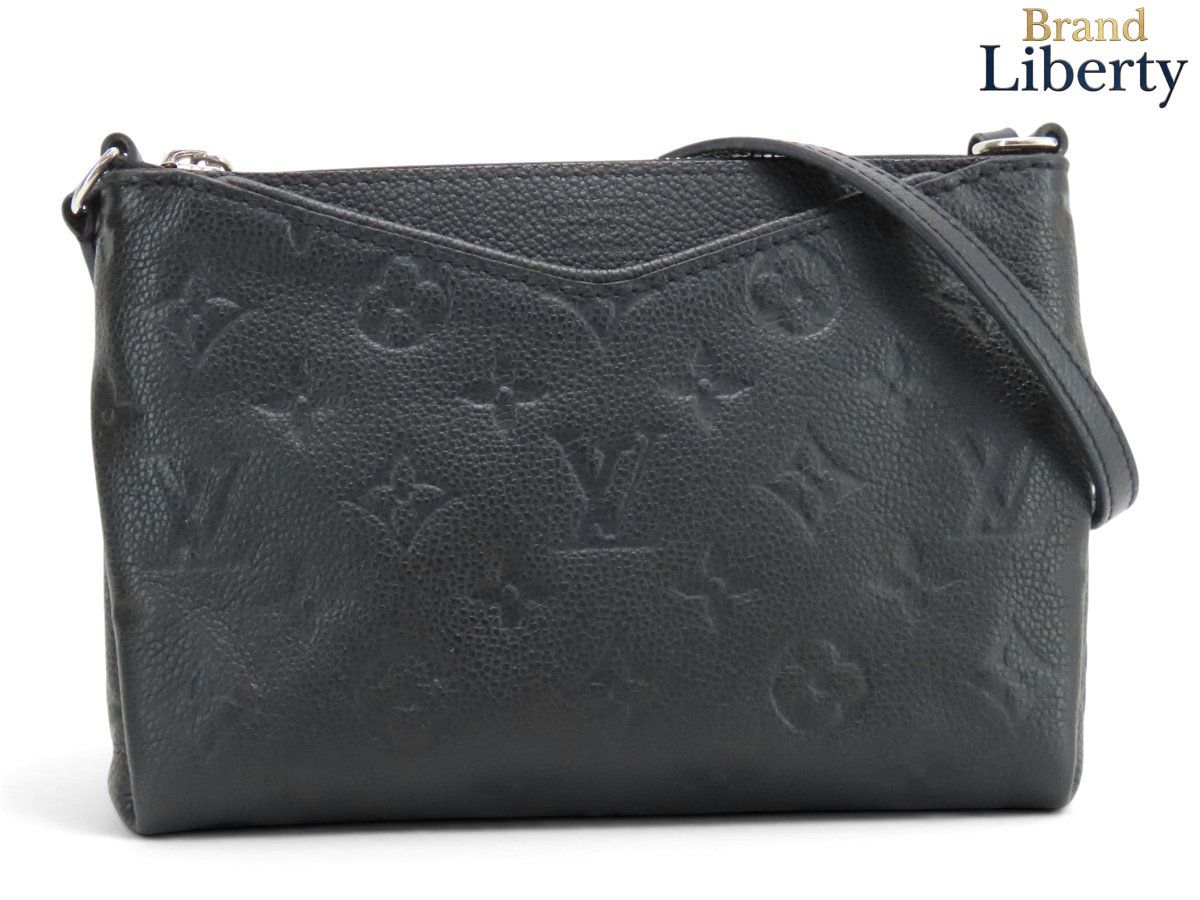 【超美品】ルイヴィトン LOUIS VUITTON モノグラム アンプラント 斜め掛けショルダーバッグ ショルダーポーチ ポシェット UNIFORMES 非売品 スタッフ用 ノワール ブラック レザー R98570
