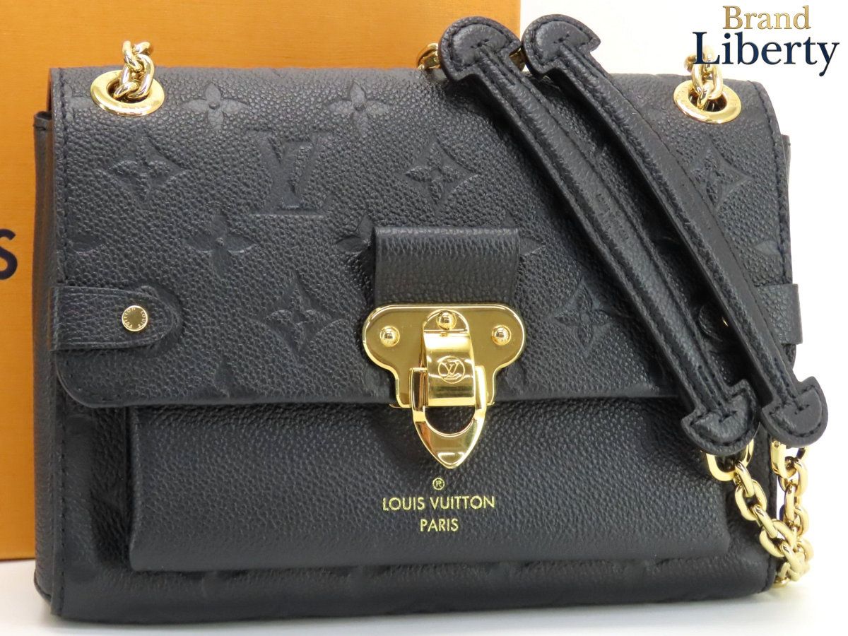 【ほぼ新品】ルイヴィトン LOUIS VUITTON モノグラム アンプラント ヴァヴァン BB チェーンショルダーバッグ 斜め掛けショルダーバッグ ポシェット ノワール ブラック アンプラントレザー M44550