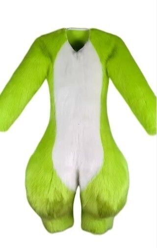 着ぐるみ ケモノ体 短毛タイプ 緑 Aタイプ 全身 ケモノ ファースーツ ぬいぐるみ コスプレ コスチューム