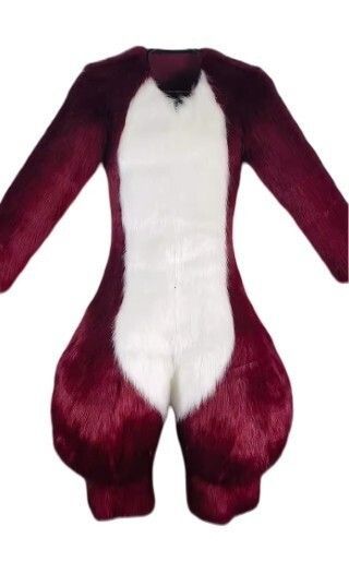 着ぐるみ ケモノ体 短毛タイプ ダークレッド Aタイプ 全身 ケモノ ファースーツ ぬいぐるみ コスプレ コスチューム