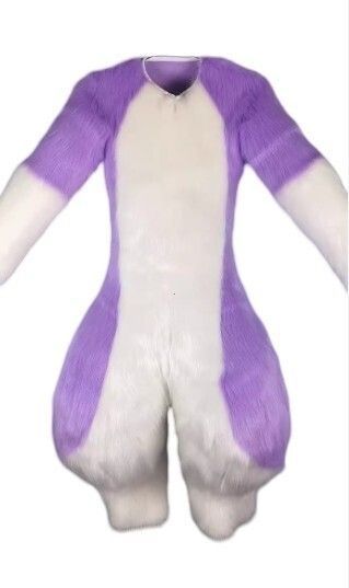 着ぐるみ ケモノ体 短毛タイプ 紫 Bタイプ 全身 ケモノ マスク ファースーツ ぬいぐるみ コスプレ コスチューム