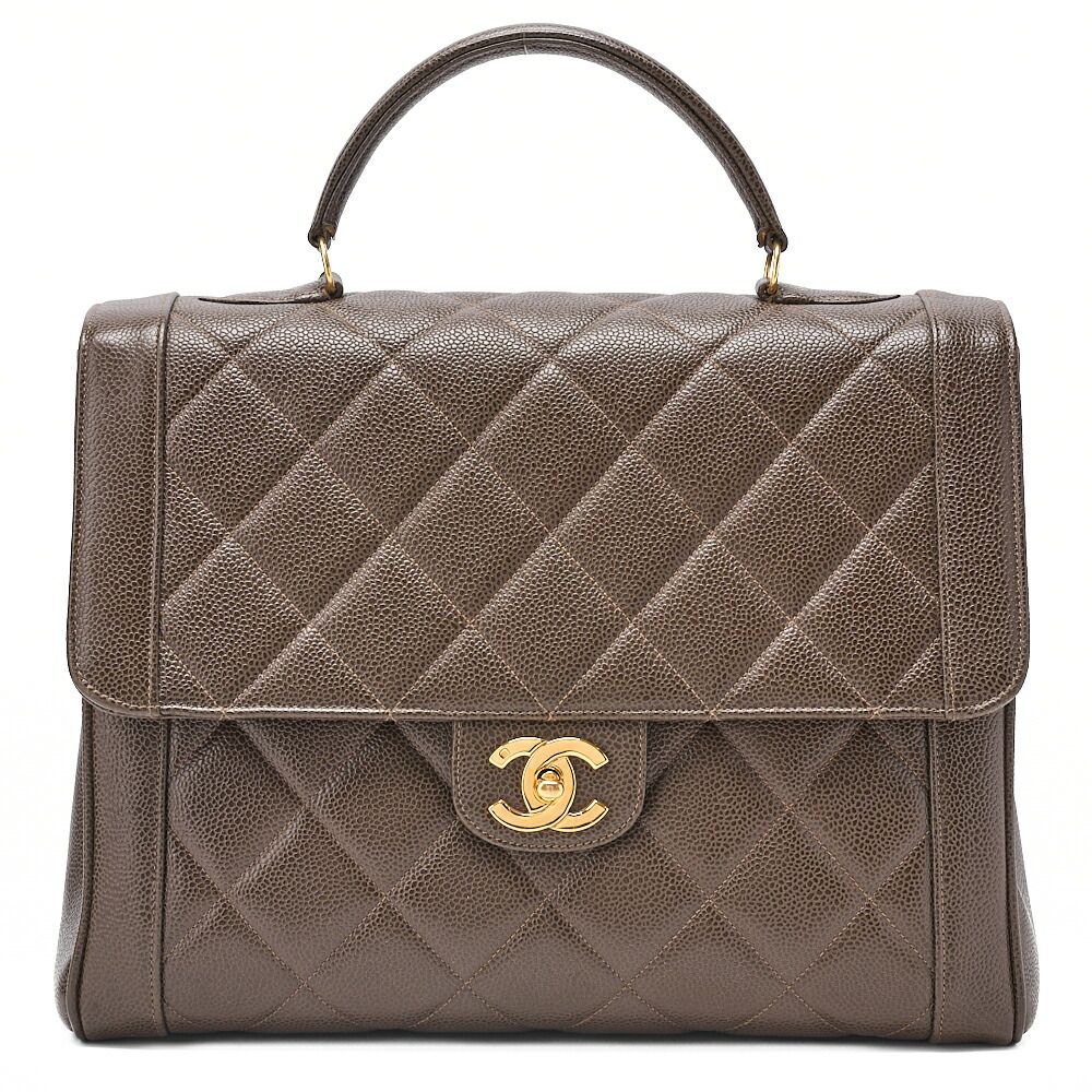 CHANEL シャネル　ハンドバッグ　 マトラッセ 　キャビアスキン 　ブラウン（ゴールド金具） レディース トートバック ハイブランド【中古】【送料無料】