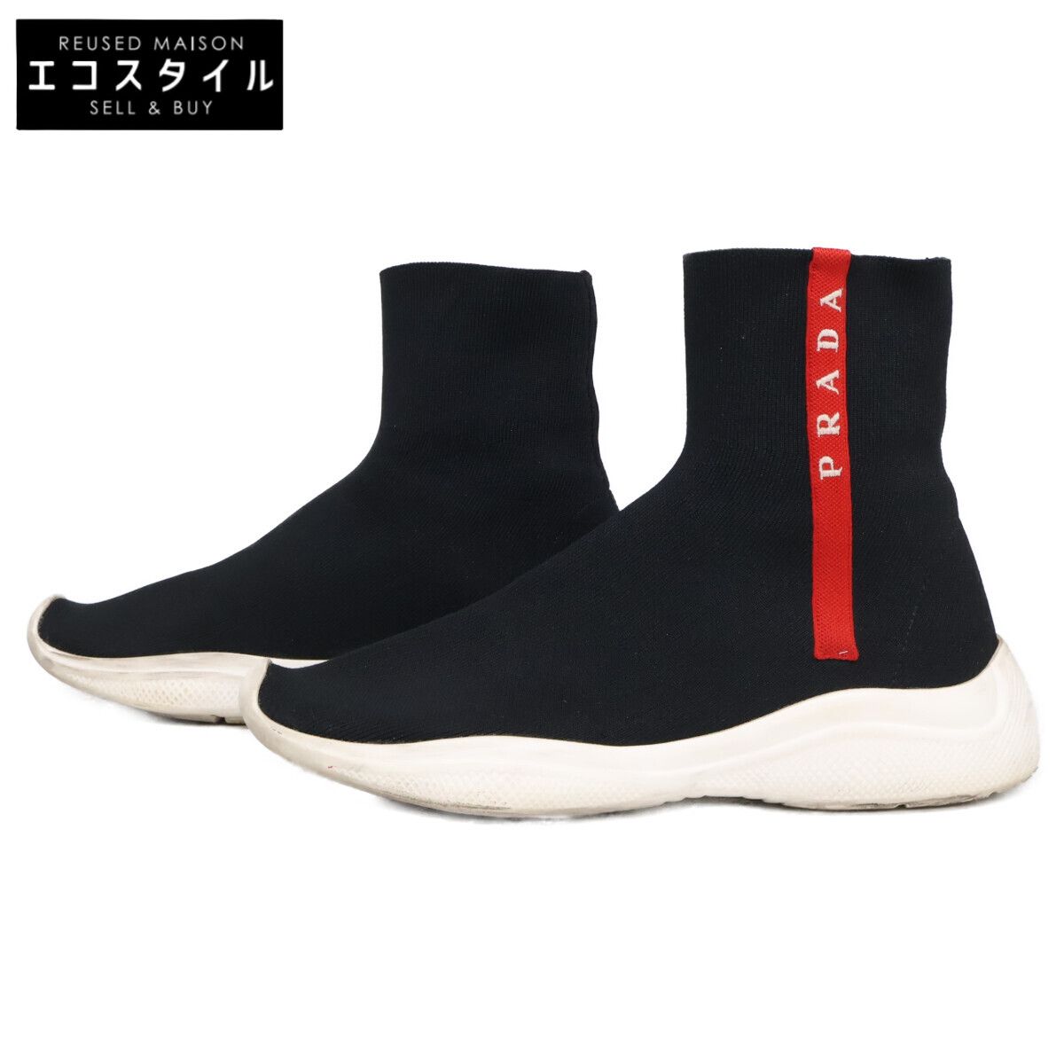 PRADA SPORT プラダスポーツ ニットアッパー ハイカット ソックス 35 1 
