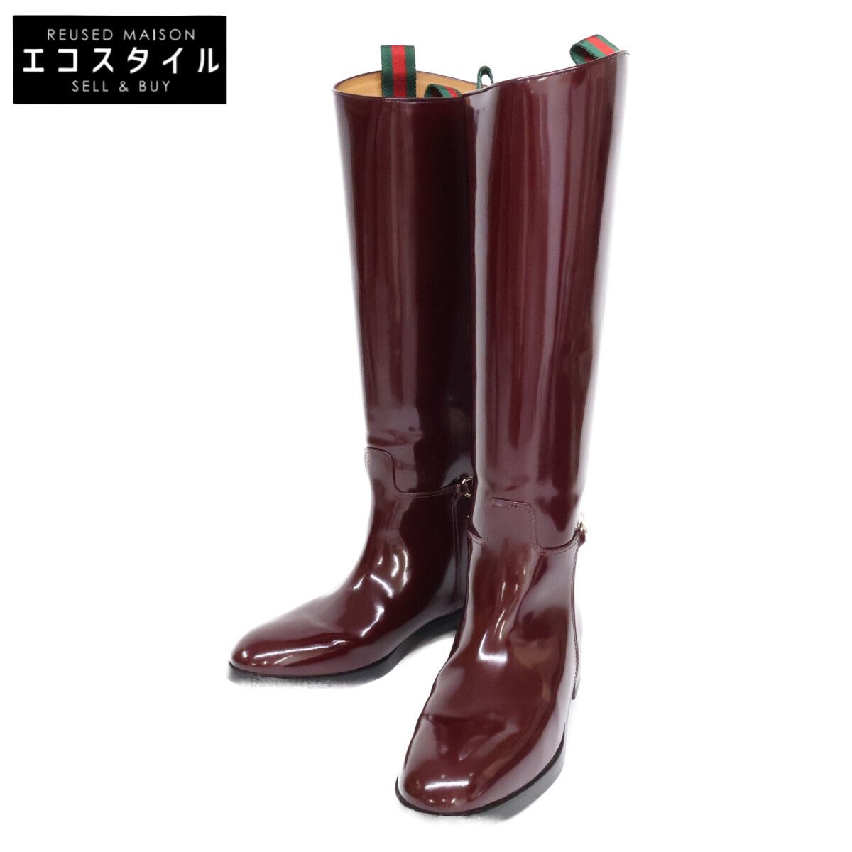 GUCCI　グッチ　【美品/25年製】805312 ホースビット ジョッキーブーツ　38 1/2