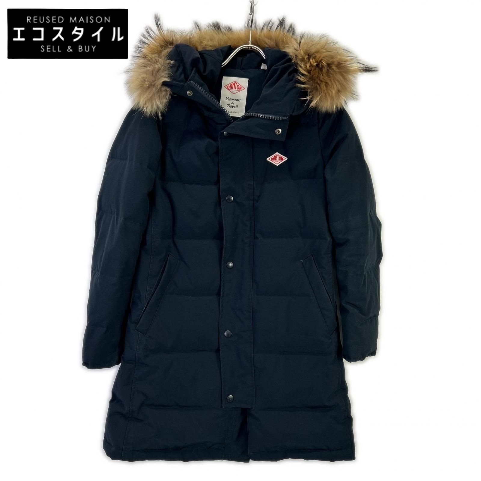 DANTON ダントン JD-8744 LAS ネイビー コットン混 ラクーンファー