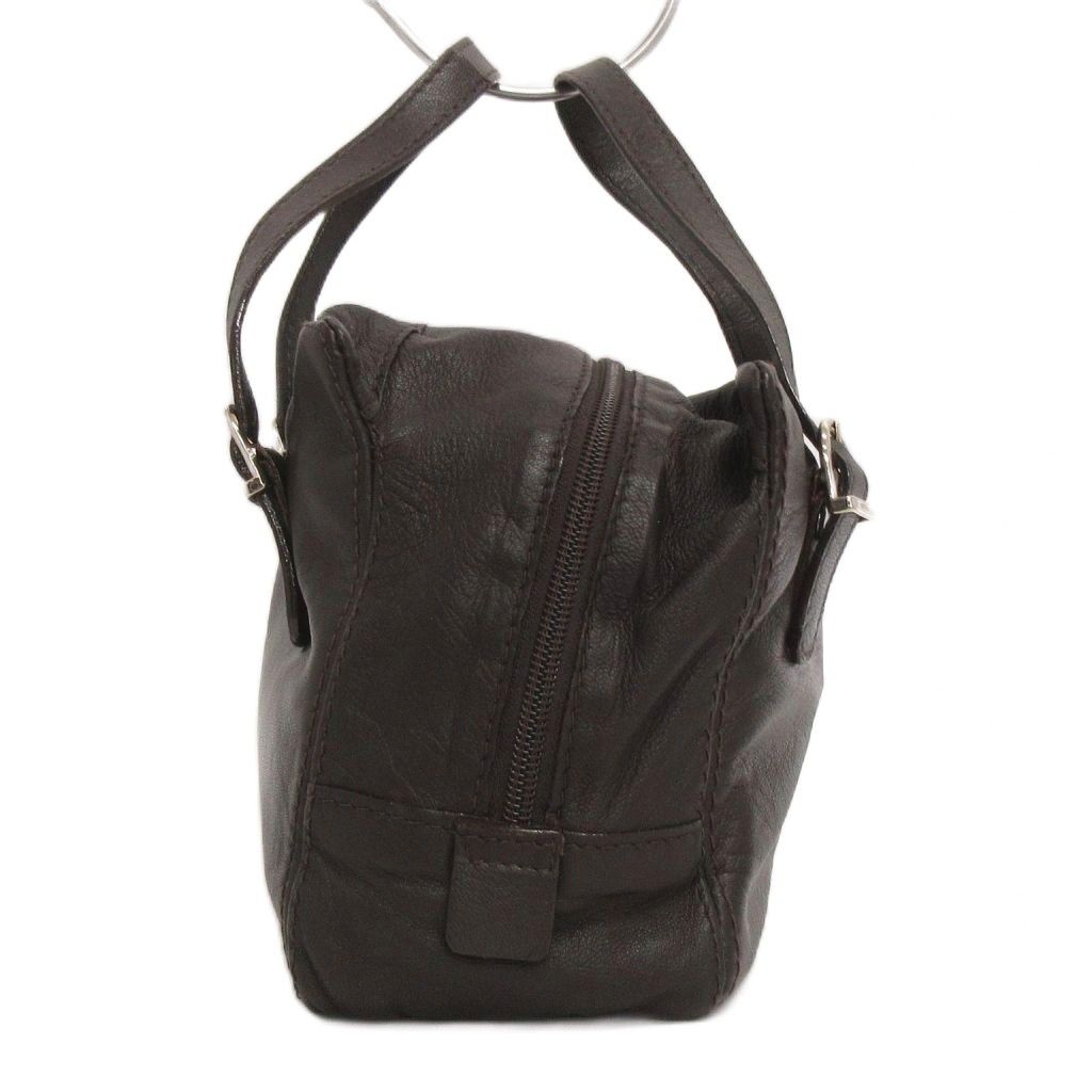 トラサルディ TRUSSARDI ハンドバッグ レザー 茶 ブラウン 鞄 □GY99 