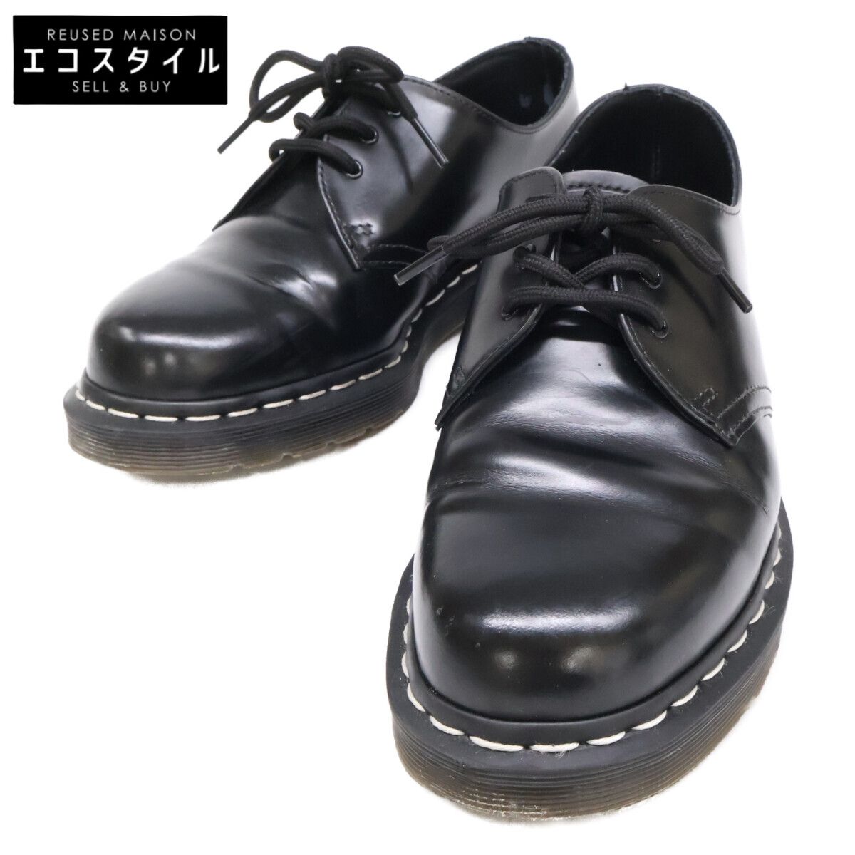 Dr.Martens　ドクターマーチン　24757 1461 ホワイトステッチ 3 ホール シューズ　UK6