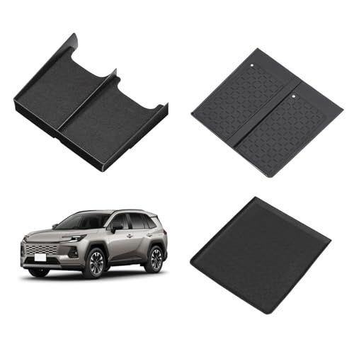 新型RAV4 適合 車用トレイマット 小物入れ 60系 専用 コンソールトレイ 整理整頓 収納ボックス 滑り止め お手入れ 取付簡単 カスタムパーツ 1台分セット ブラックso b0016b1e
