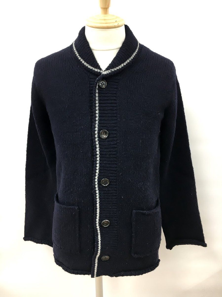 コムデギャルソンオム COMME des GARCONS HOMME ニットジャケット S ネイビー系 ショールカラー 2410WR036