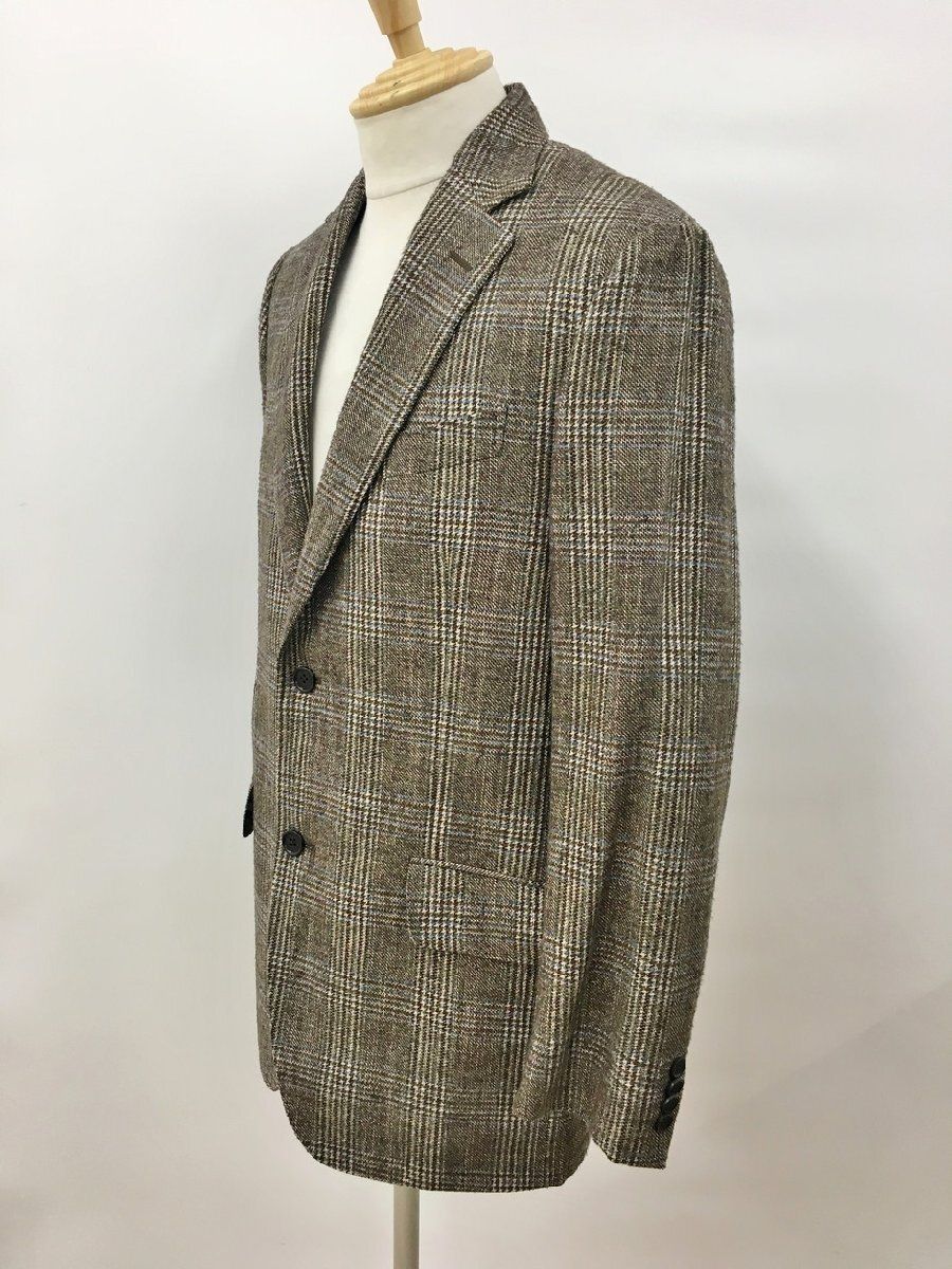 エトロ Etro センターベント テーラードジャケット 48 ツイードグレン