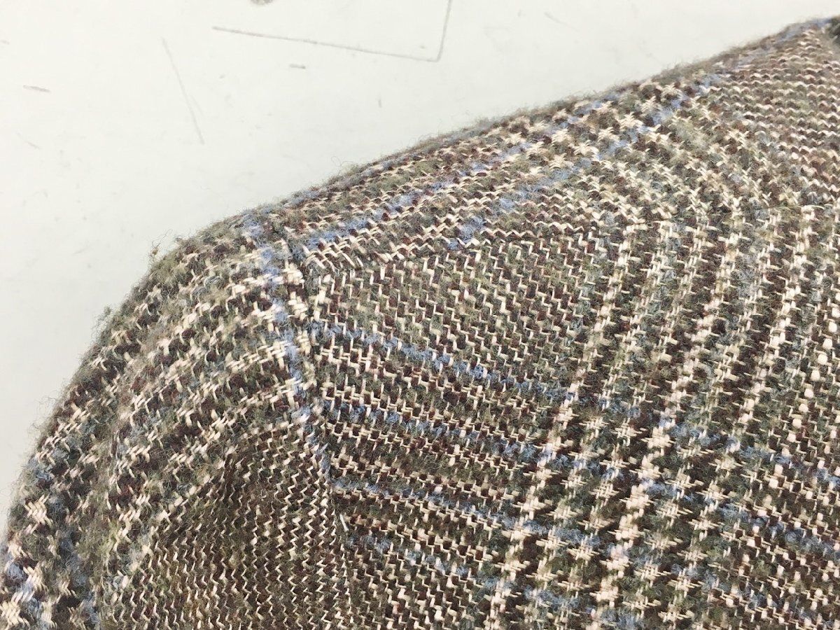 エトロ Etro センターベント テーラードジャケット 48 ツイードグレン