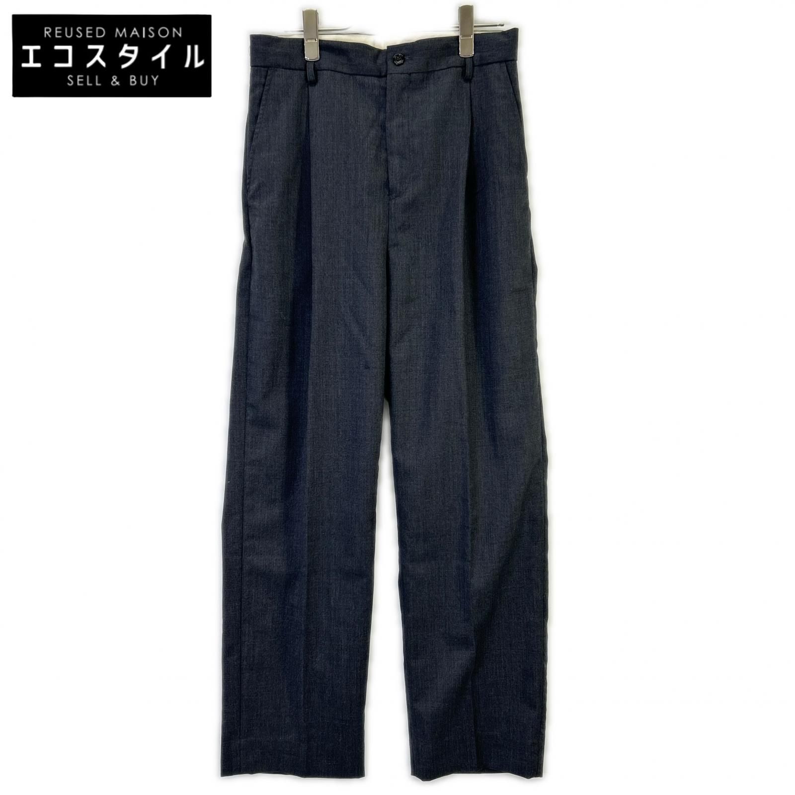 HOLIDAY　ホリデー　22202903 チャコール WOOL DRAWSTRINGS SLACKS　1