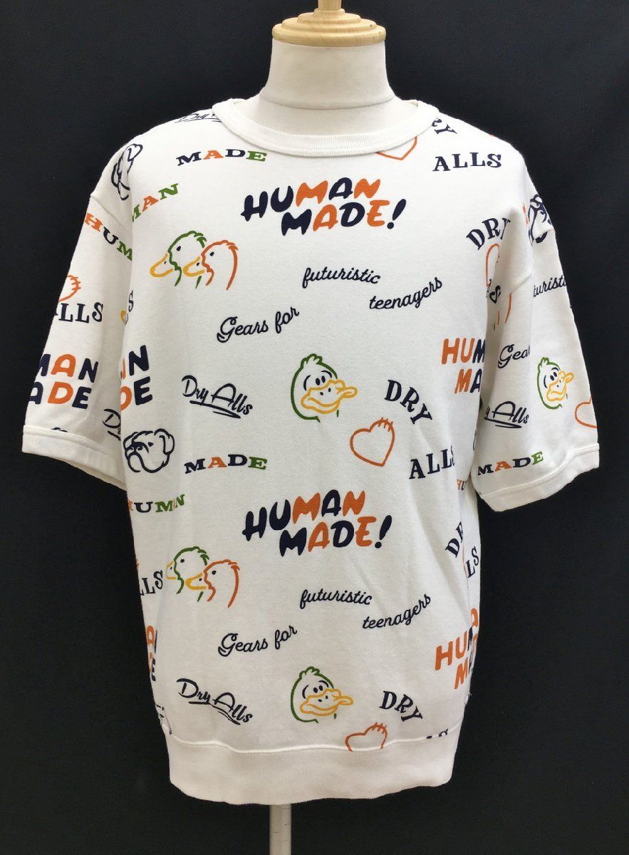 ヒューマンメイド HUMAN MADE 総柄半袖スウェット L 日本製 綿100