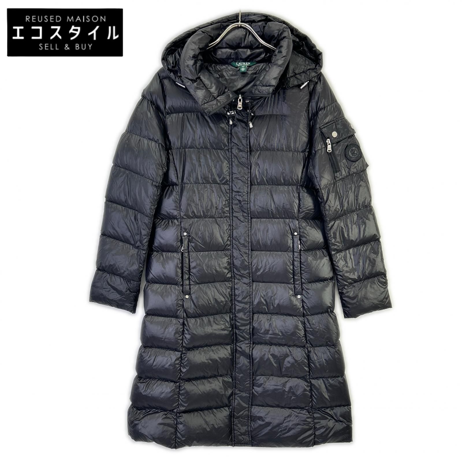 LAUREN RALPH LAUREN　ローレン ラルフローレン　03945310963 ブラック フード付き ダウンコート　M