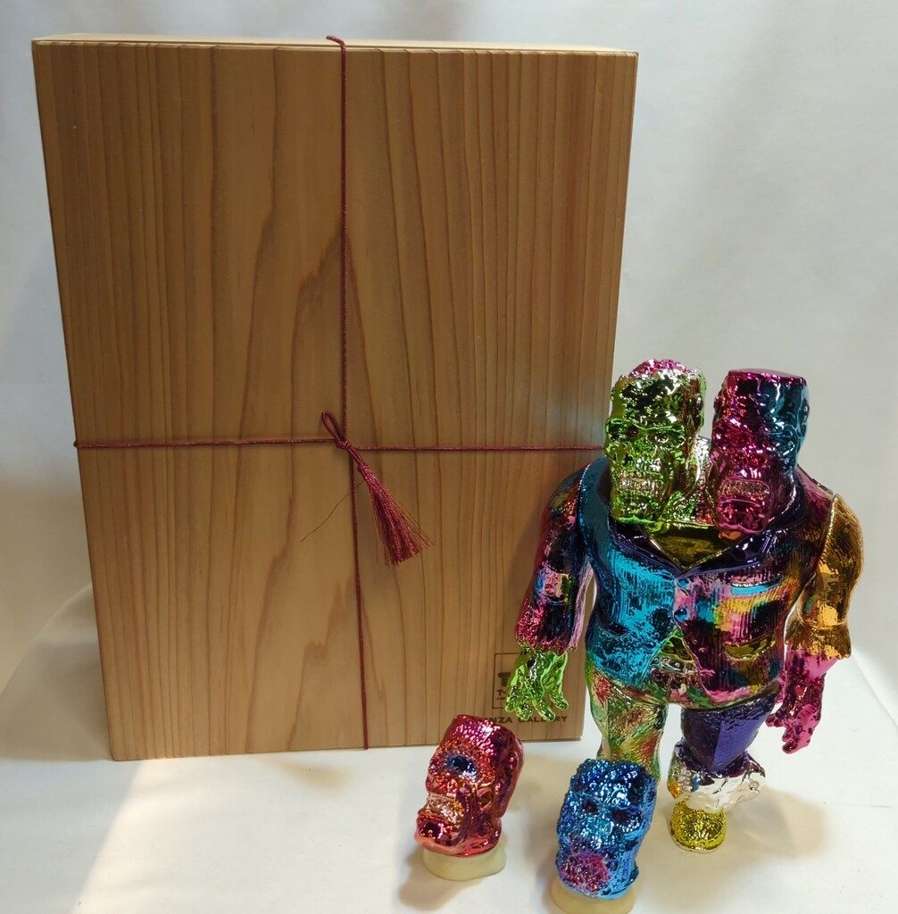MOUCOYAMA ソフビ×銀鏡塗装 GORILLA FRANKEN 日本銀鏡/木箱付 T-BASE限定