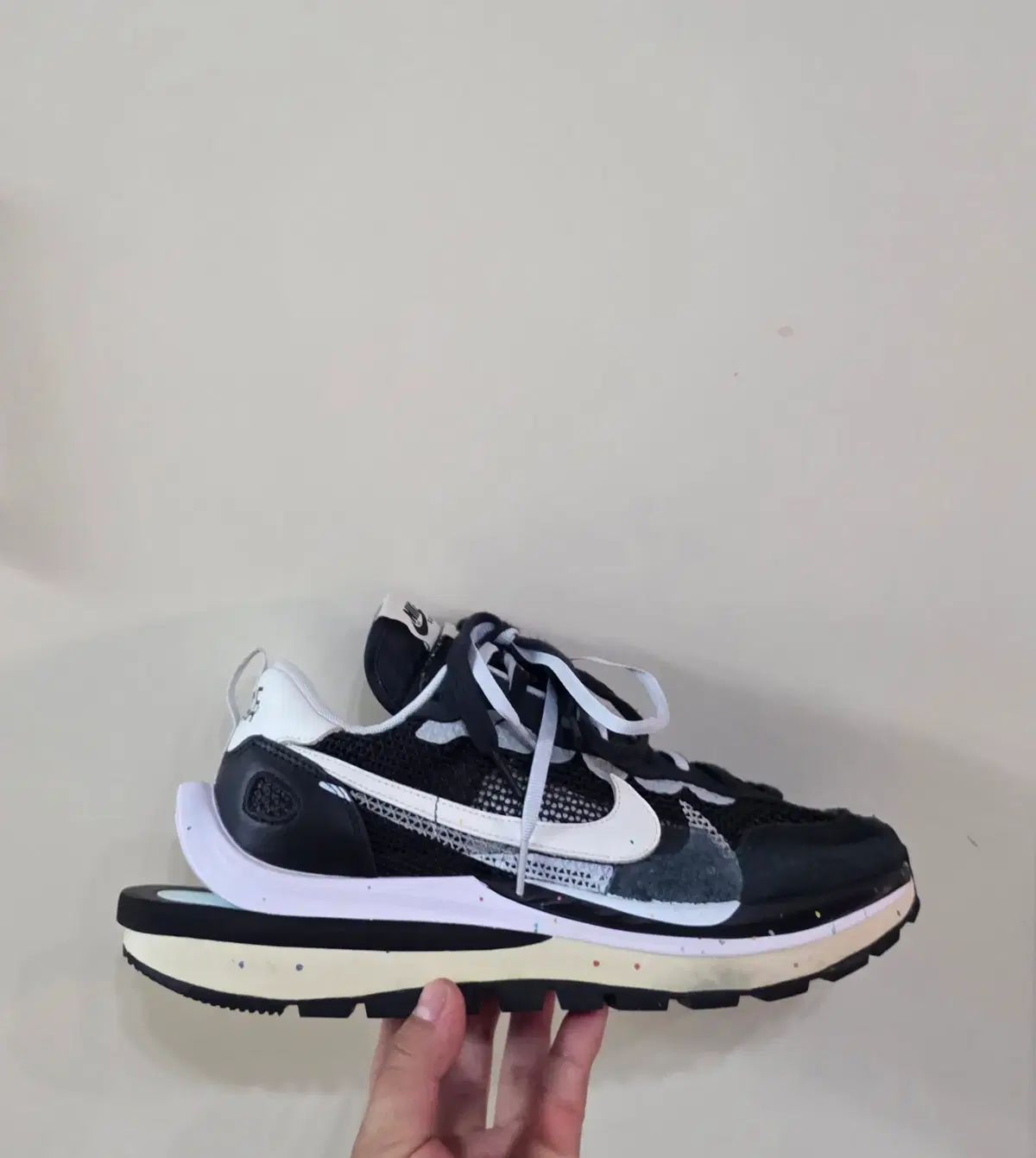 275 NIKE x SACAI ヴェイパーワッフル ブラック ホワイト ㅡ 廃盤 実物
