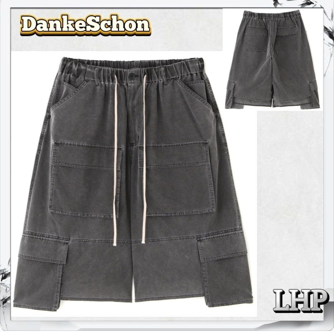 正規品 LHP DankeSchon ダンケシェーン ピグメント加工 カーゴショーツ ウエストゴム＋ドローコード仕様