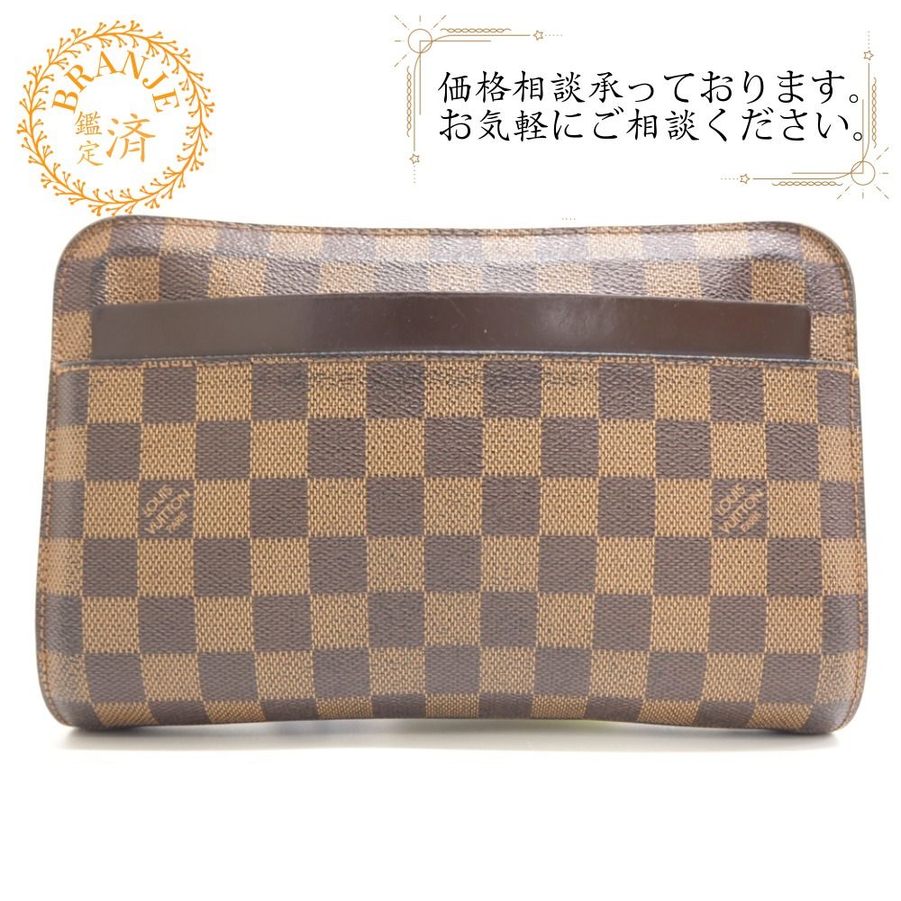 LOUIS VUITTON/ルイヴィトン ビトン N51993 サンルイ クラッチバッグ ダミエ セカンドバッグ ブラウン メンズ ブランド